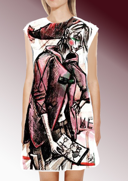 Dress with Print Girl Red Hat