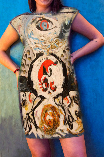 Dress with print J.Pollock design promo 10
