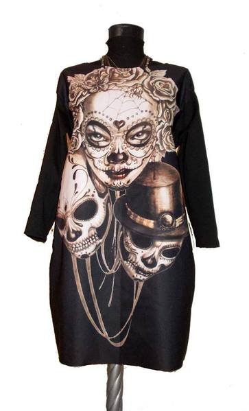 Dress with Print  Masks - long sleeve