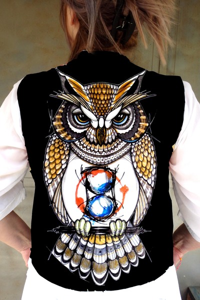 Vest with Print Owl