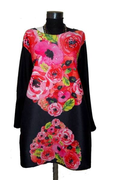 Hearts Of Roses Long Sleeves Dress