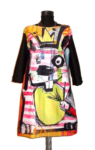 Dress with Print Rabbit- long sleeve