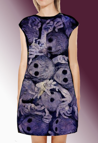 Dress with Print Creepy Heads