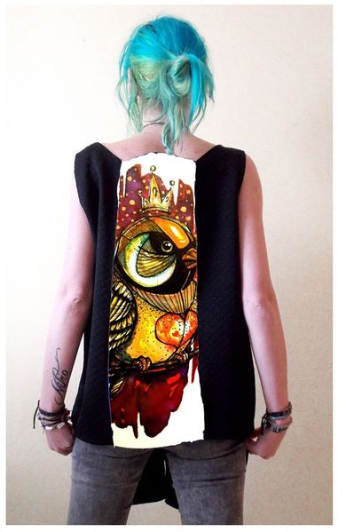 Vest with Print Red Bird