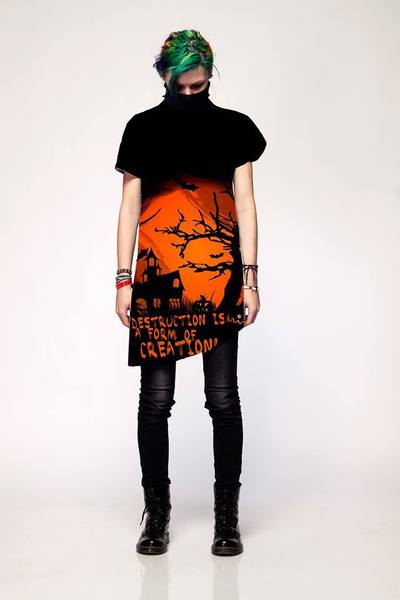 DRESS TUNIC Helloween Black Cat