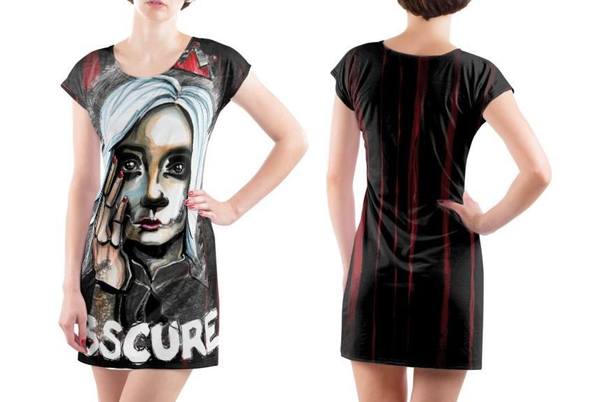 Dress with    Print Obscure- COTTON  