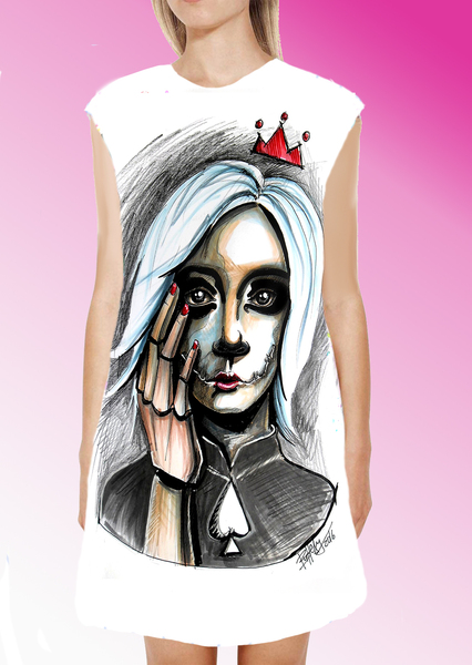 Dress with Print Queen  Spade