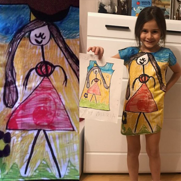 Детска рисунка на рокля