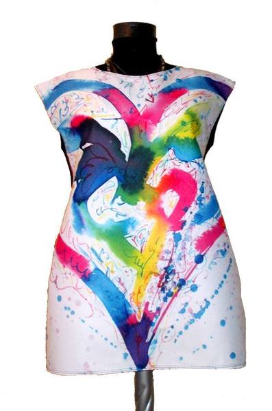 Dress with Print Colorful Heart