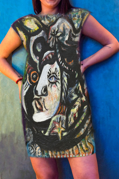 Dress with print  Paul Jackson Pollock  Mask