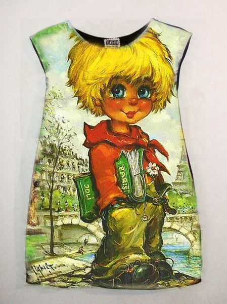 Детска рокля с принт Спомен От Париж 4