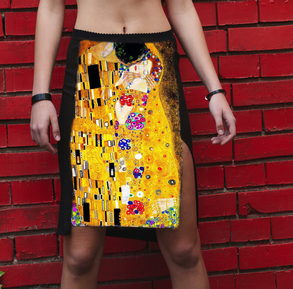 Skirt with The Kiss Gustav Klimt 