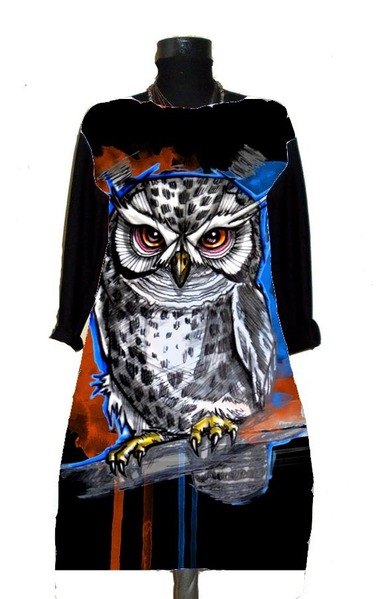Midnight Owl Long Sleeves Dress
