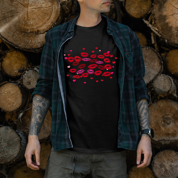 T-shirt  kisses  st Valentines day gift