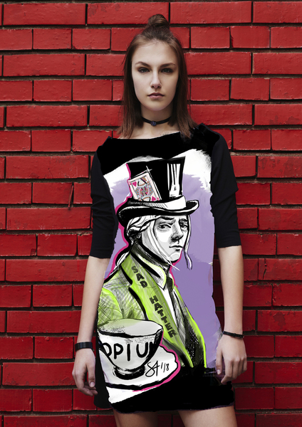 Dress Mad Hatter long sleeves
