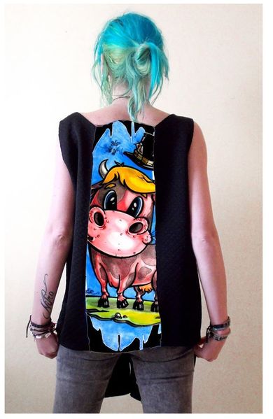 Vest with Print Funny Cow