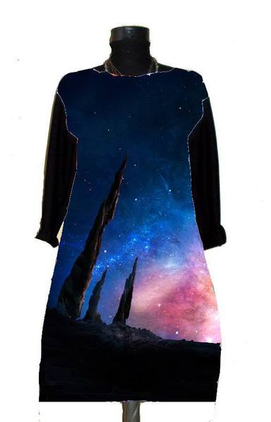 Dress with Print Cosmos 1 - long sleeve