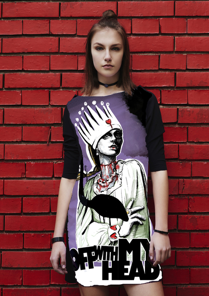 Рокля с Принт Beheaded Queen- дълъг ръкав