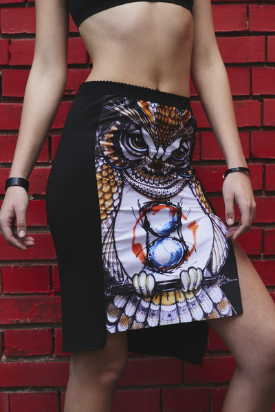Skirt with Print Owl