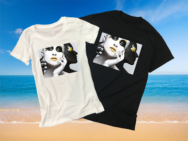 T-shirt  Art Faces Black and White